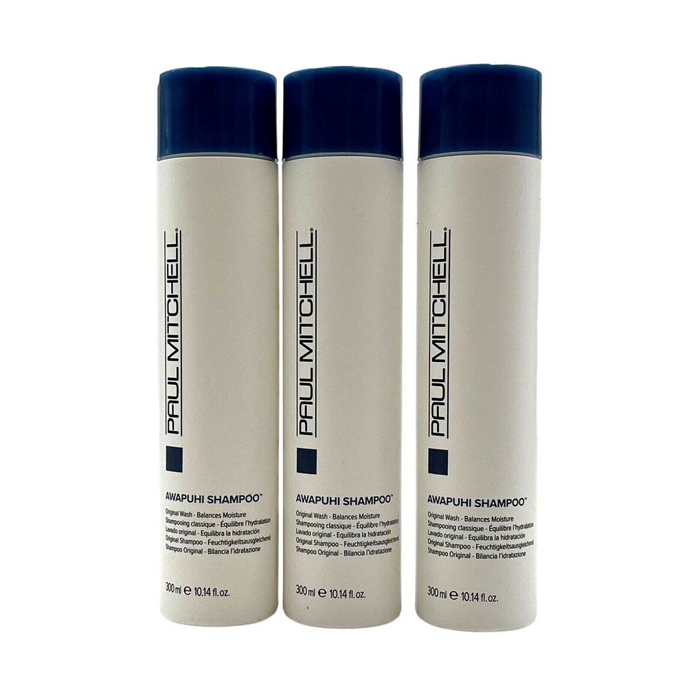 Paul Mitchell Awapuhi Shampoo Original Wash-Balances Moisture 10.14 oz-3 Pack